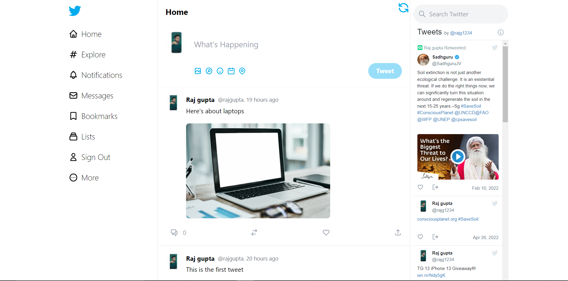Twitter clone